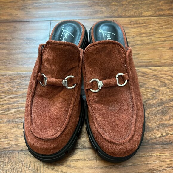 London Rag Brown Suede Clogs Loafer Mules – Size 10 (Brand New) - Picture 1 of 8